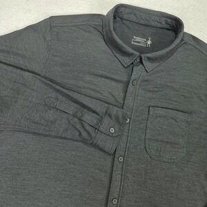 Smartwool Men's Merino Sport 150 Forest Green Button Up Shirt Longsleeve Large